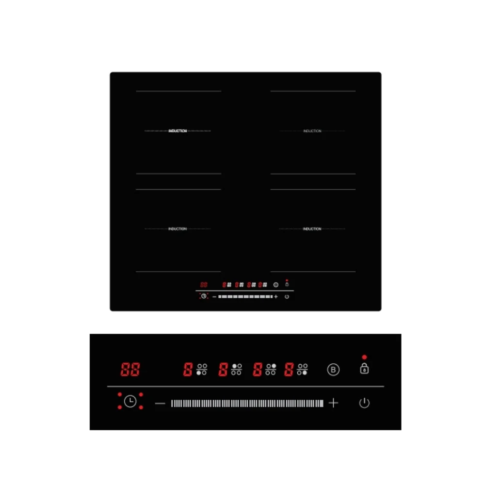 ポータブル超薄型内蔵4口防水中国製スマートIHクッキングヒーター