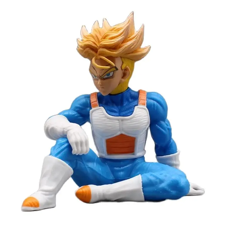 Figura de animación de Dragon Ball Torankusu Trunks, Super Saiyan, modelo de Anime de película de dibujos animados, Kit de garaje, adornos, muñeca de decoración, 6"