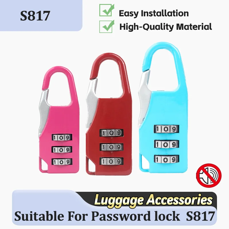 

For S817 Waterproof Metal Combination Lock Mini Cute Anti-Theft Door Lock Universal Home Digital Padlock Luggage & Wardrobe