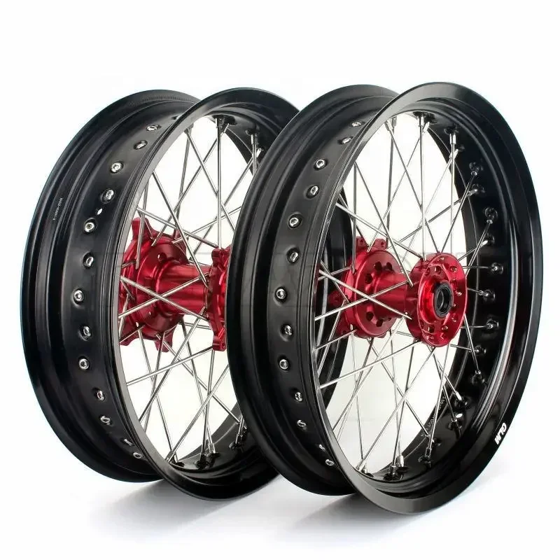 Custom Motorcycle Aluminum Wheel Supermoto 17 Inch Wheel spoke Rim Full Sizes