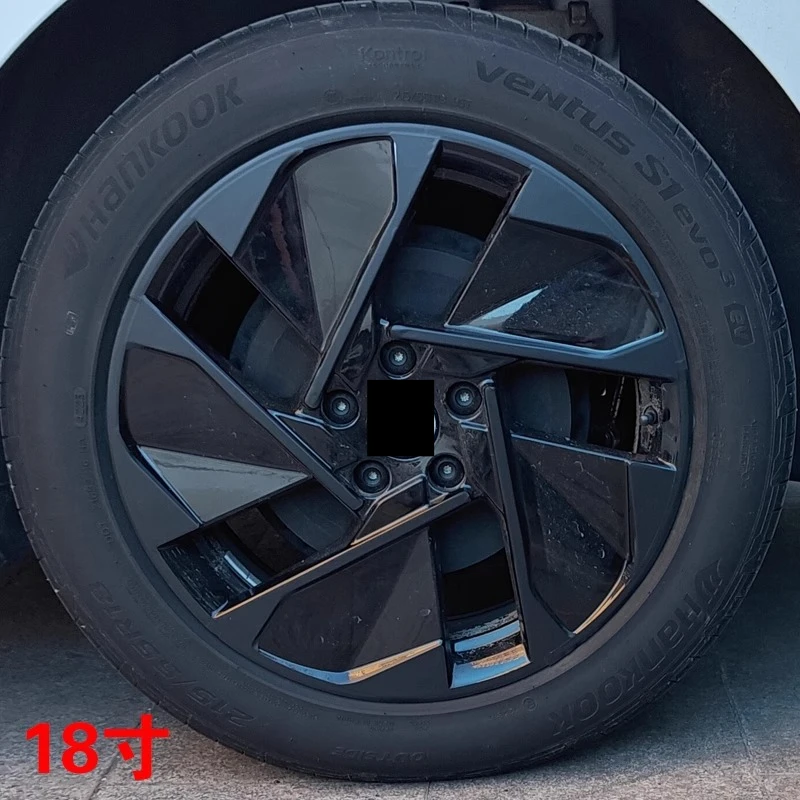 For Volkswagen ID3 Wheel Hub Car Sticker Cool Laser Colorful Decorative Waterproof Wheel Sticker Modified Sticker Black Tools view 3