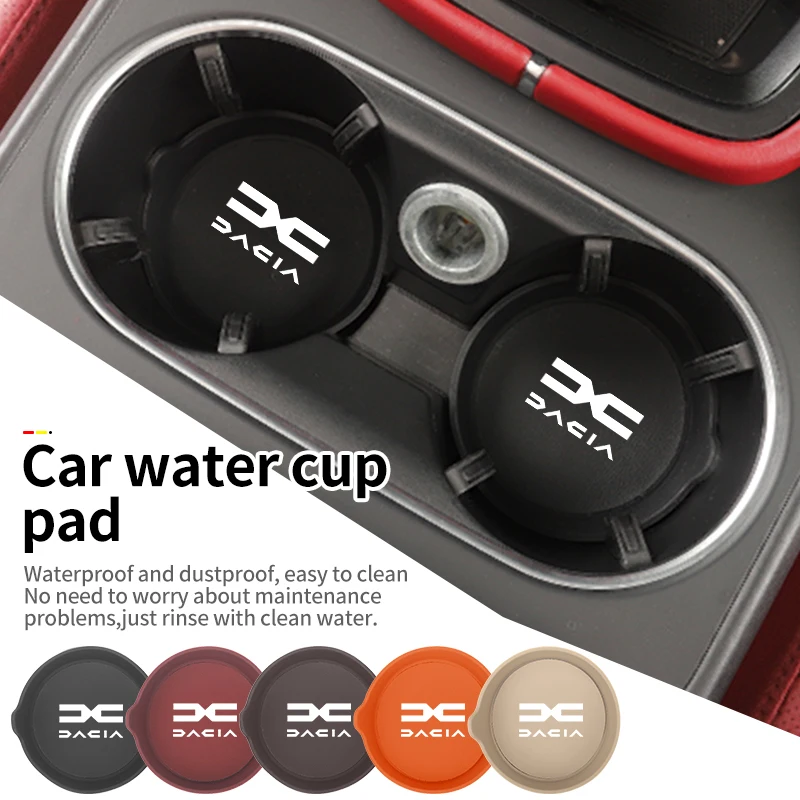 Adesivo de Carro, Porta-Copos de Silicone, Tapete para Copo de Água, Acessórios para Console de Bebidas para Dacia Duster Logan Sandero Lodgy Dokker Sandero St