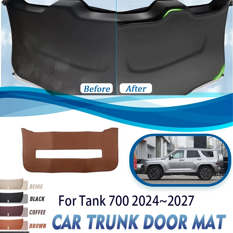 

Car Rear Trunk Door Covers For TANK 700 Hi4-T 2024 2025 2026 2027 Anti-dirty Rug Boot Tail Gate Pad Leather Mat Auto Acesssories