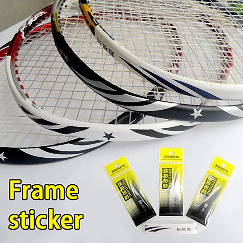 Badminton Racket Bescherming Sticker Met Full Frame Anti-Collision Strip, Racket Hoofd Bescherming Draad