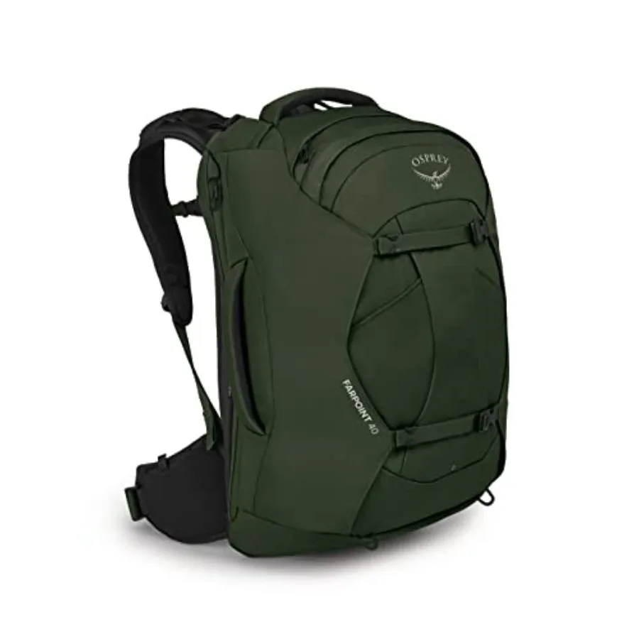 

40L Men's Travel Backpack Gopher Green for Outdoor Adventures Durable Polyester with Reinforced Straps and Multiple Compartment