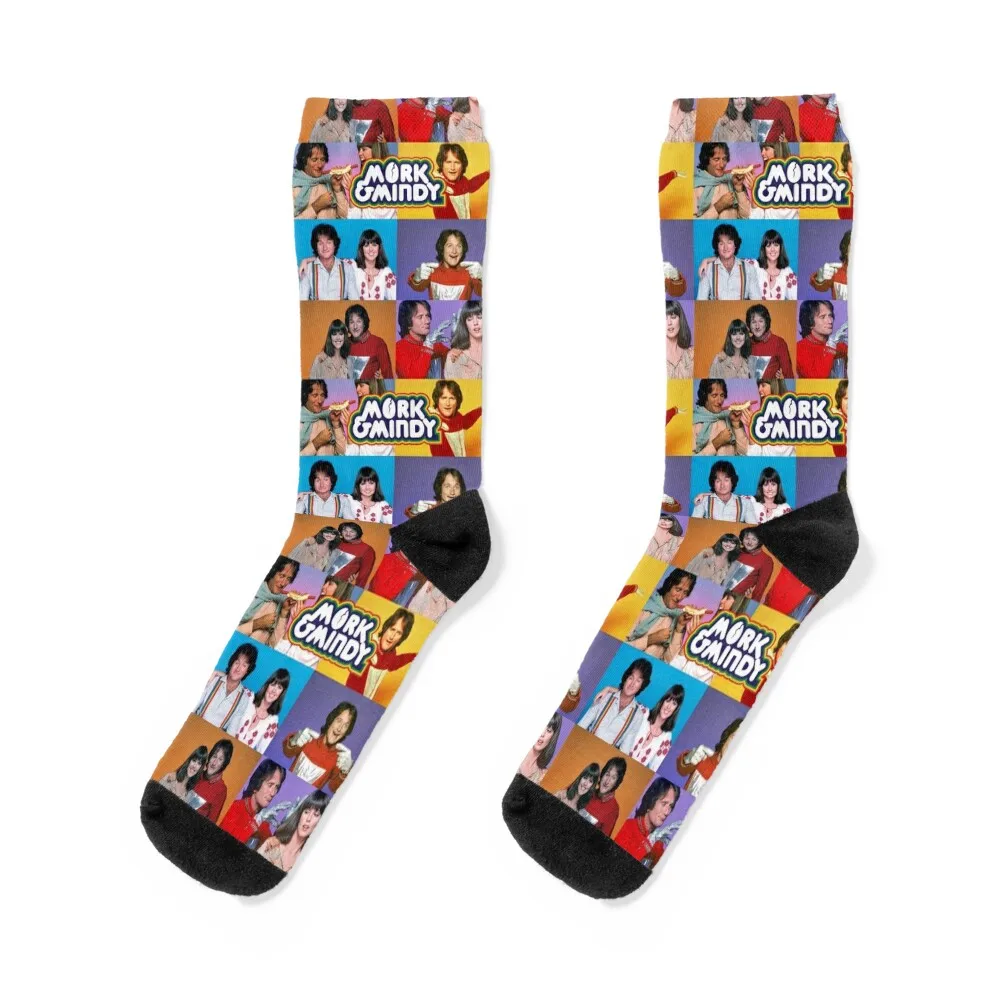 

Mork and Mindy Socks retro cycling short funny sock Luxury Woman Socks Men's