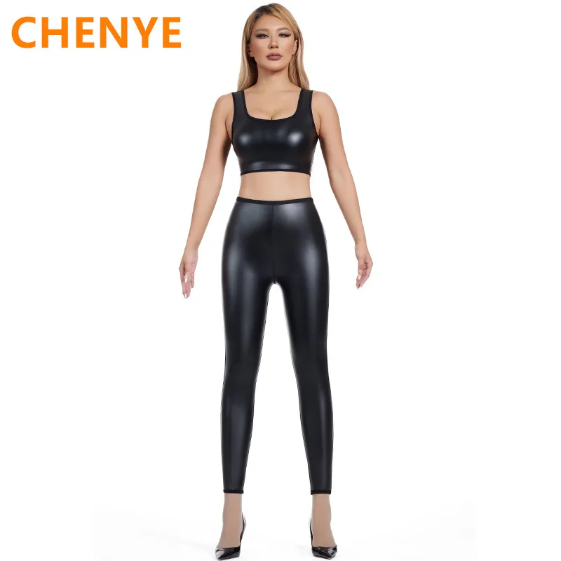 Новые леггинсы из искусственной кожи, эластичные плиссированные брюки, женские корректирующие фигуру, тренажер для талии, контрольные трусики, корректирующее белье, длинные брюки