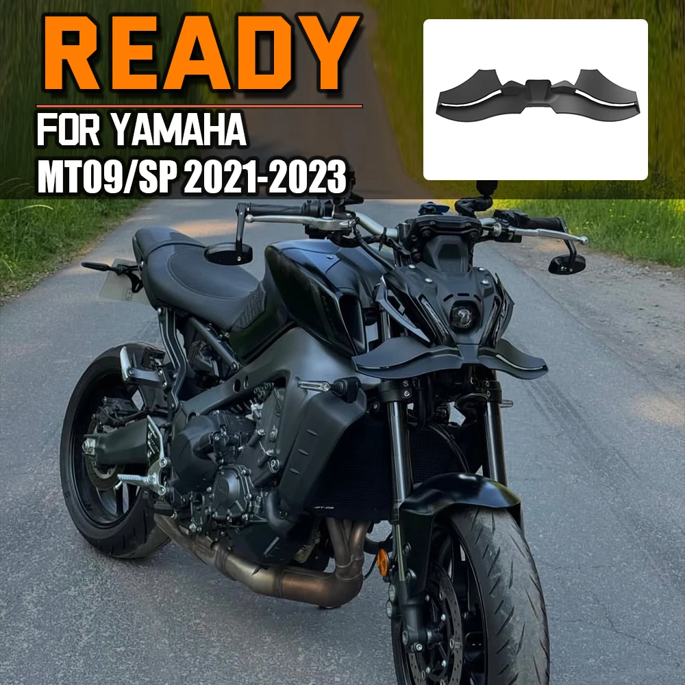 

For MT-09 MT09 SP 2021-2023 Motorcycle Carbon Downforce Naked Frontal Spoilers Winglet Aerodynamic Wing Front Spoiler Kit