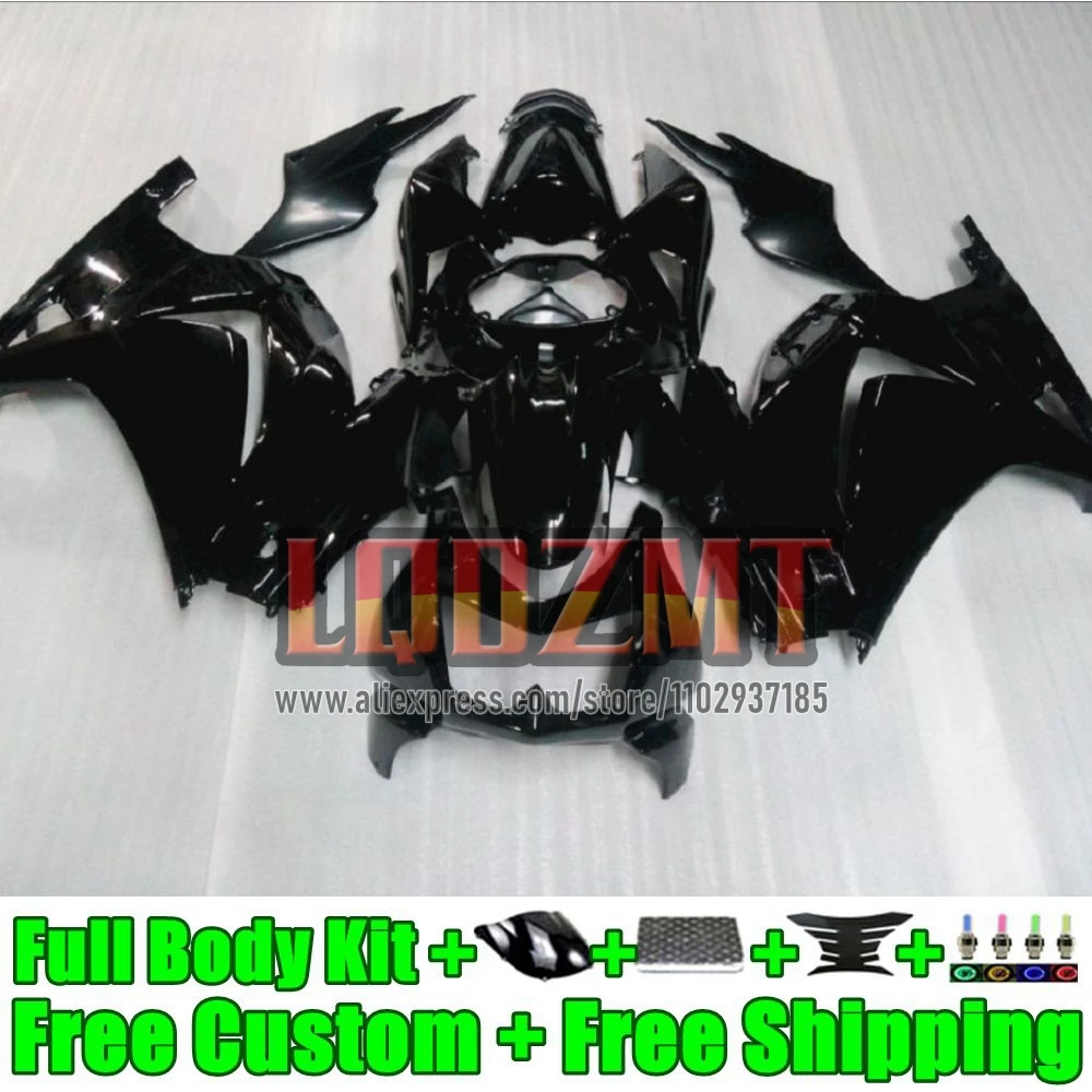 Injection For KAWASAKI Glossy black NINJA ZX 250R EX 250 ZX250R EX250 2008 2010 2011 2012 63No.1 ZX-250R 08 09 10 11 12 Fairing