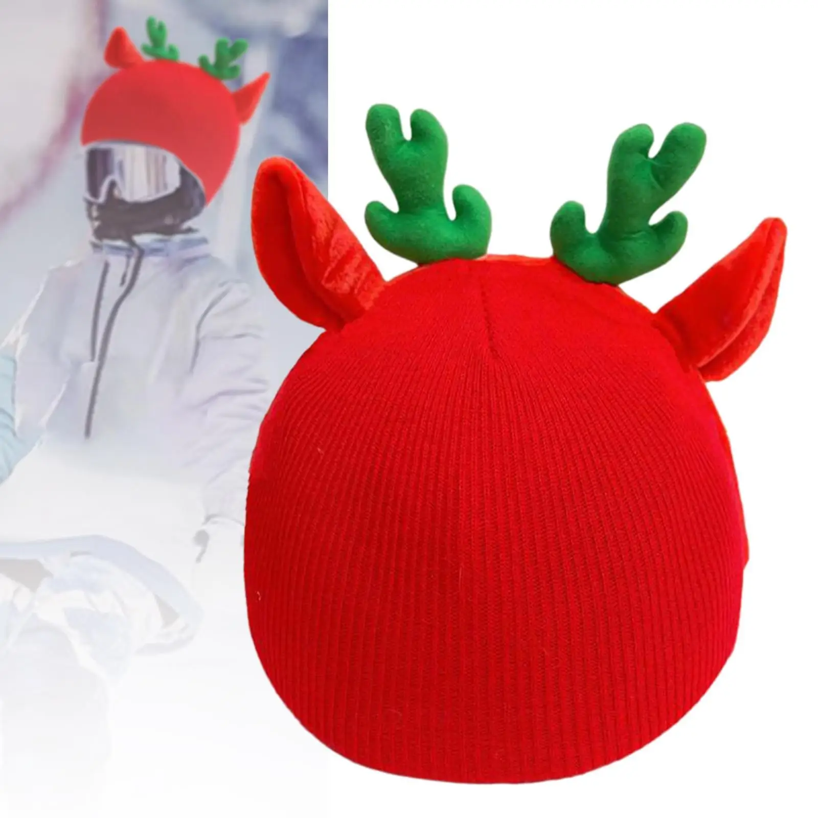 

Christmas Ski Helmet Cover Holiday Gifts Cartoon Cute Ski Helmet Decoration