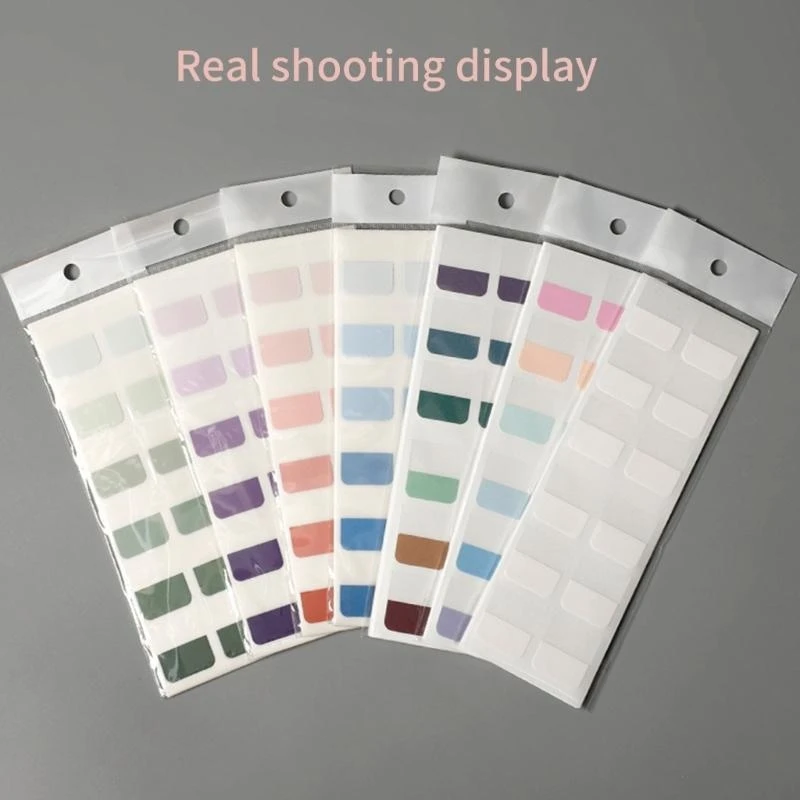 ملصق مؤشر لاصق 96GE 60/120/240 قطعة تسميات مؤشر PET قراءة علامات صفحة الملاحظات