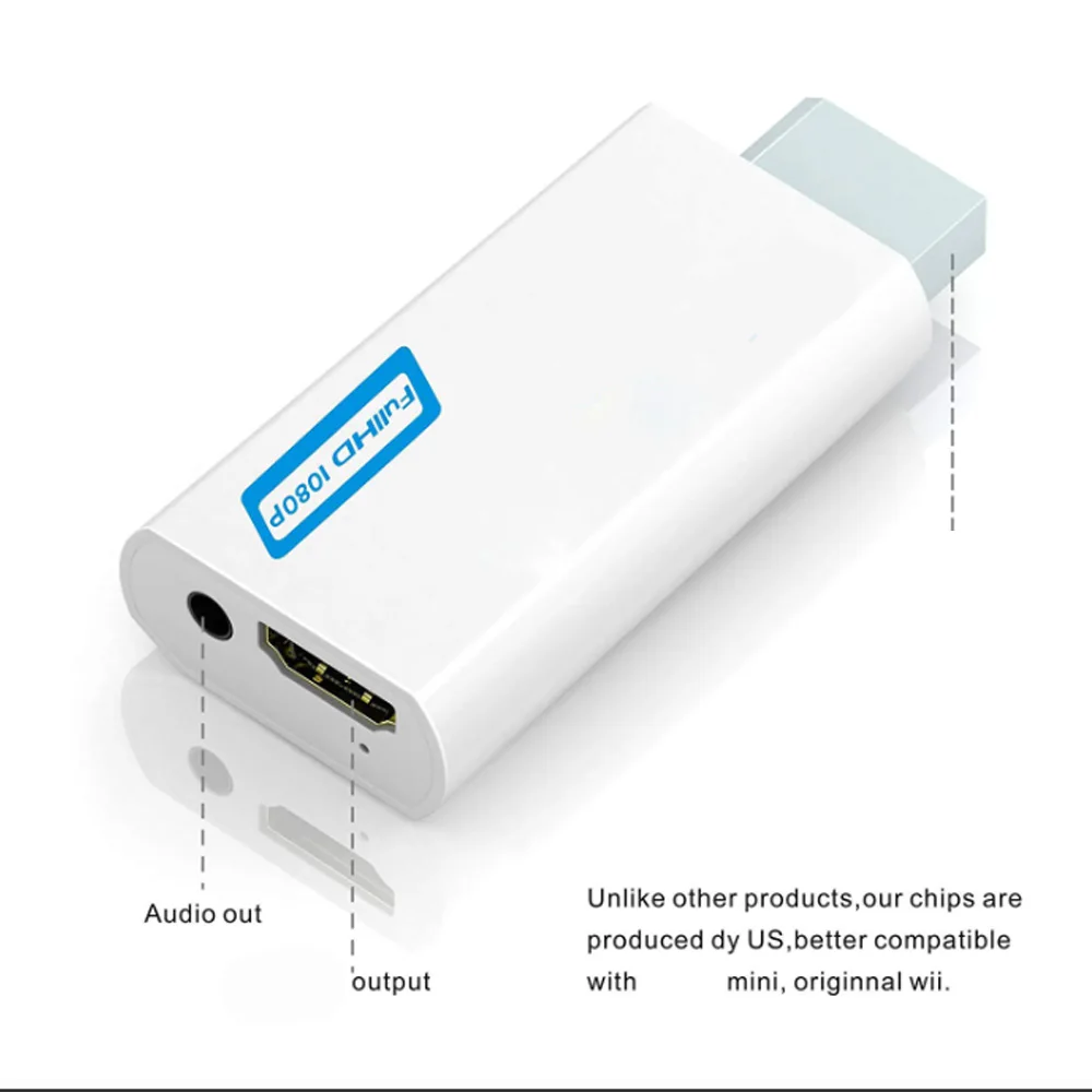 Full HD 1080P HDMI Compatible Converter Adapter HDMI Converter 3.5mm Audio for PC HDTV Monitor Display