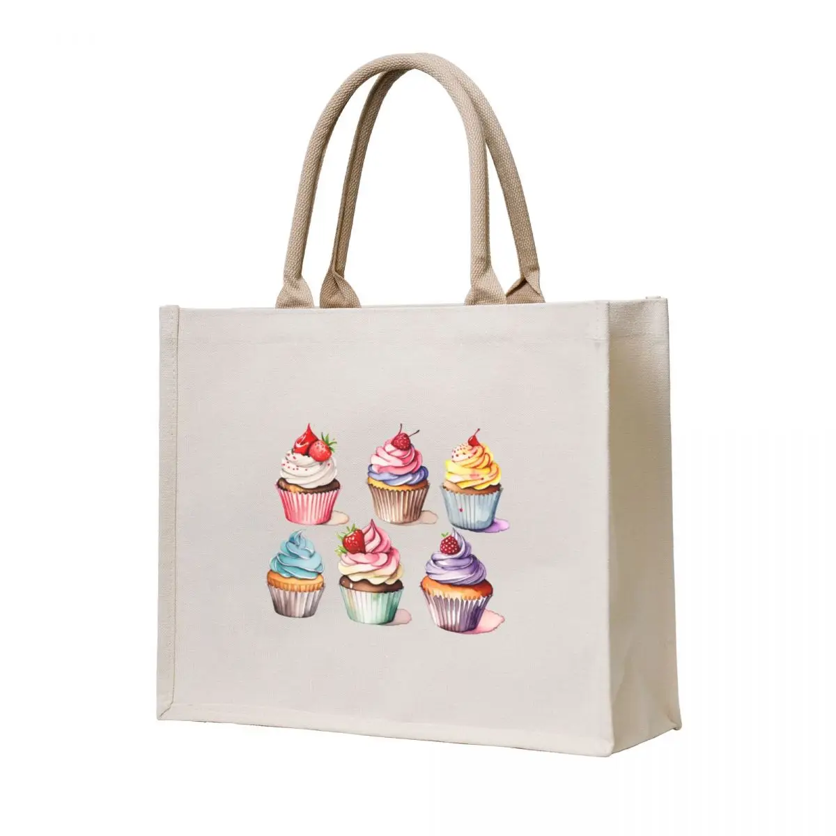 

Delicious Cup cakes with strawberries Tote Bag Customizable tote Women's