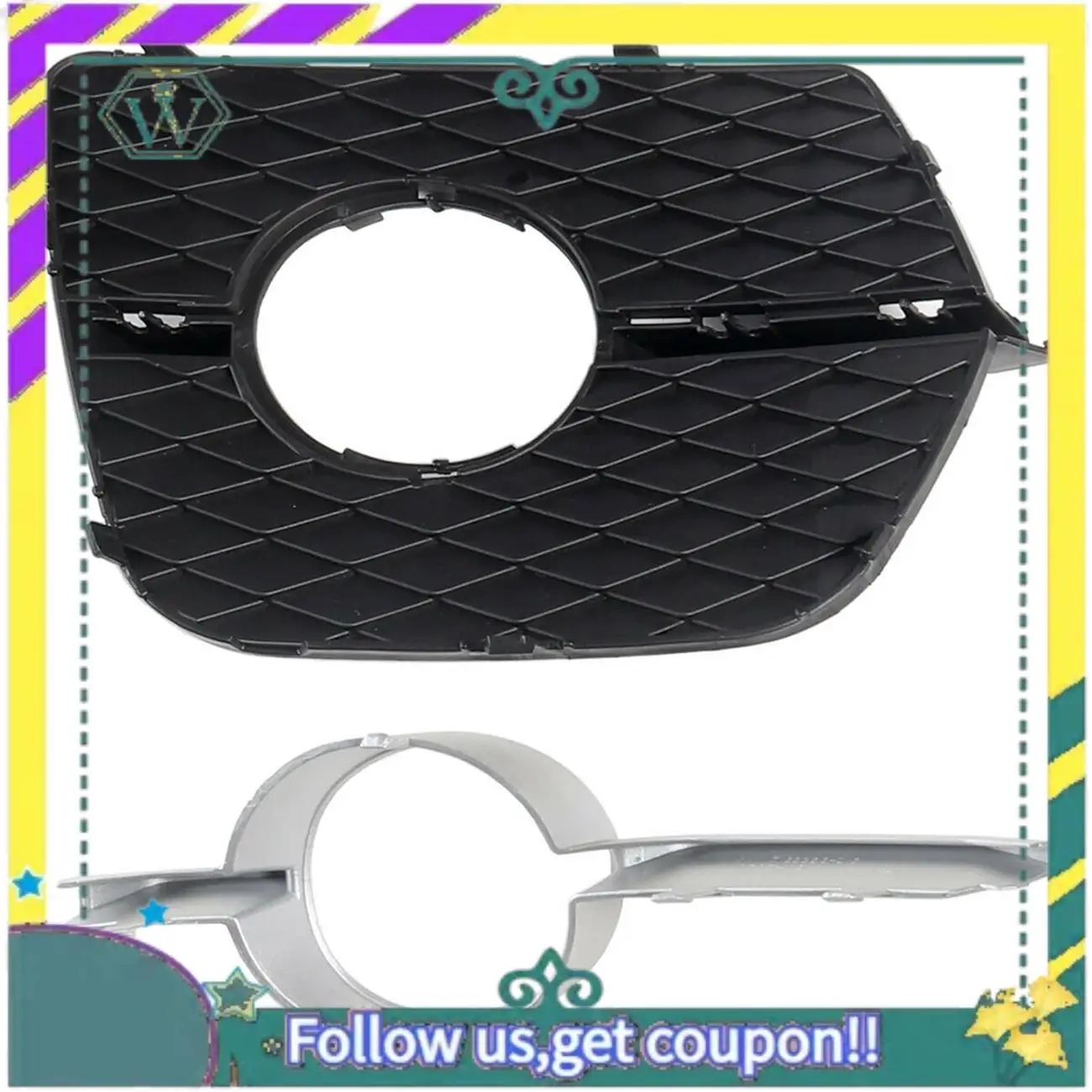 

A82U-Front Bumper Fog Light Cover Trim Grille 51117188383 51117188384 51117188385 51117188386 For BMW X6 E71 2008-2014