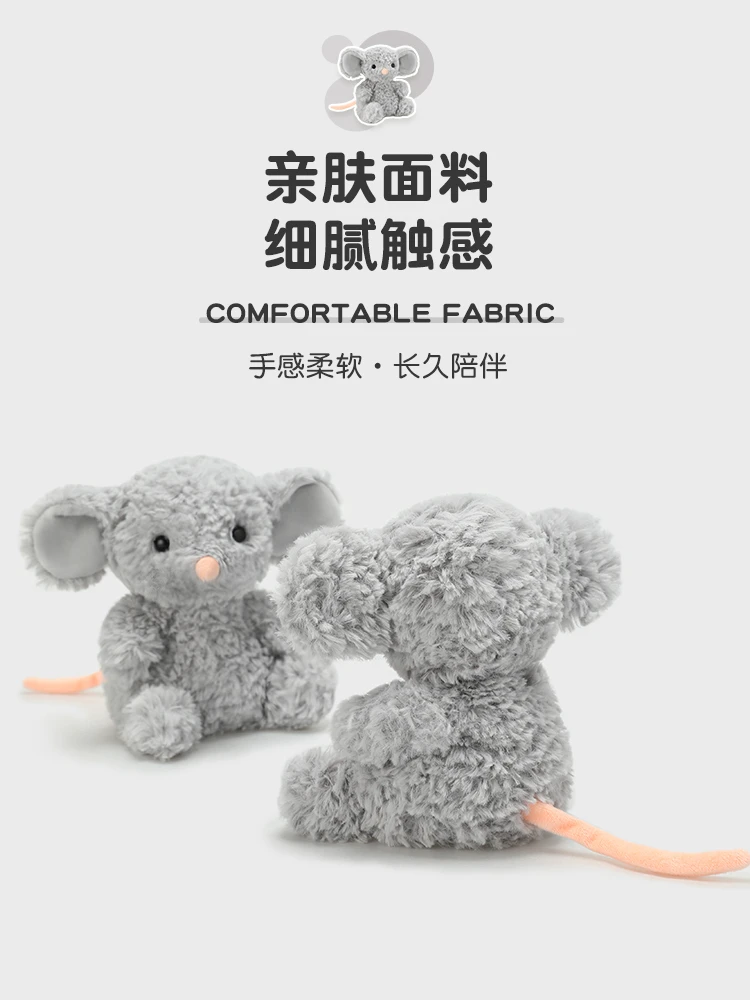 15 cm lebensechte Maus-Plüschfigur, niedliche, intelligente, flauschige Haustierpuppe, zum Kuscheln, als Heimdekoration, hochwertige Geschenke – Detail 6