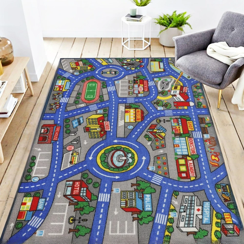 Karpet Mainan Anak Motif Jalan - Home Decor Retailers ulasan dan harga