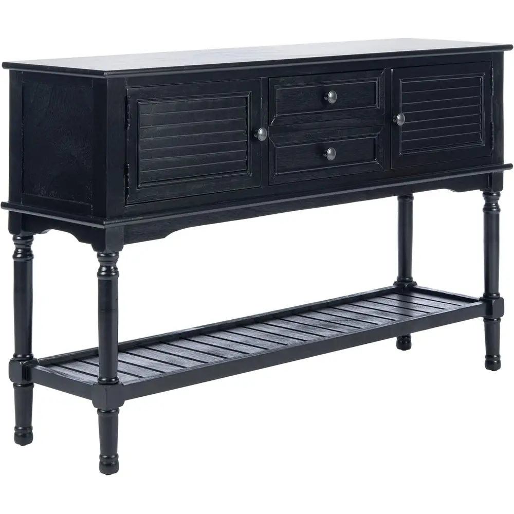 

Home Collection Tate Black 2-Der Bottom Shel 2-Door ole Table