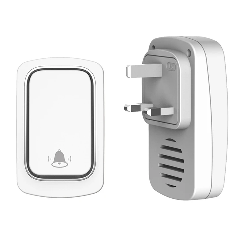 Timbre inalámbrico autoalimentado sin batería, timbre de puerta impermeable, timbre de seguridad para el hogar para personas mayores