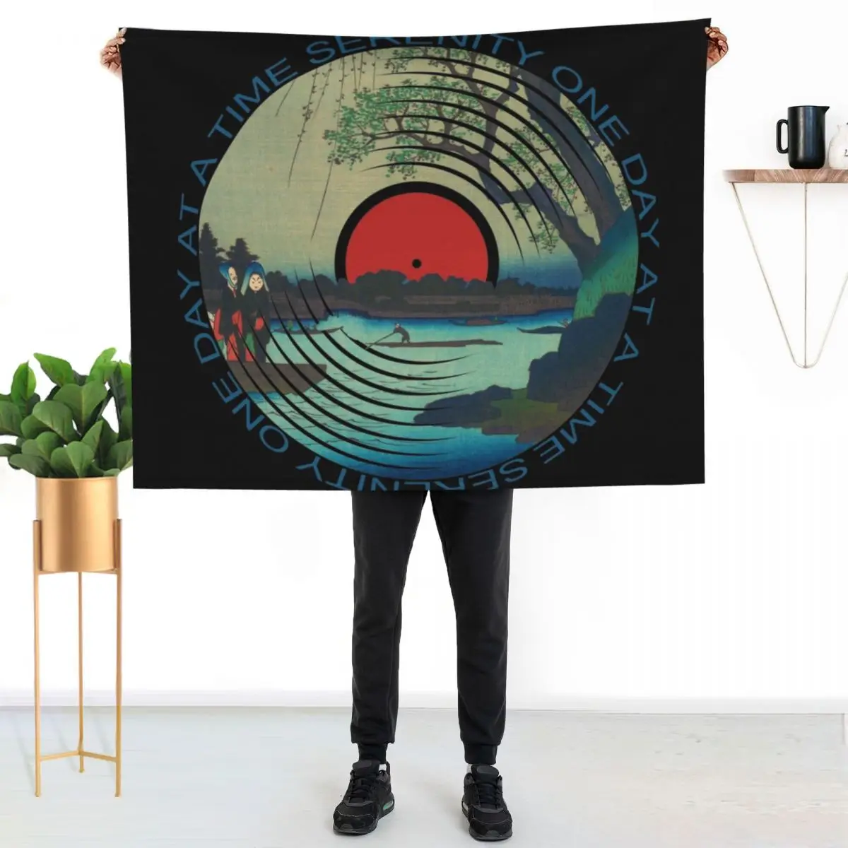 Sobriety Serenity One Day At A Time AA Sober River Throw Blanket for sofa Plaid For Sofa Thin Luxury St Blankets