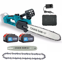 12 Inch Brushless Mini Chainsaw Cordless, w/2pcs 5.5Ah Battery & Chain, Handheld Chainsaw for Cutting Wood and Trimming