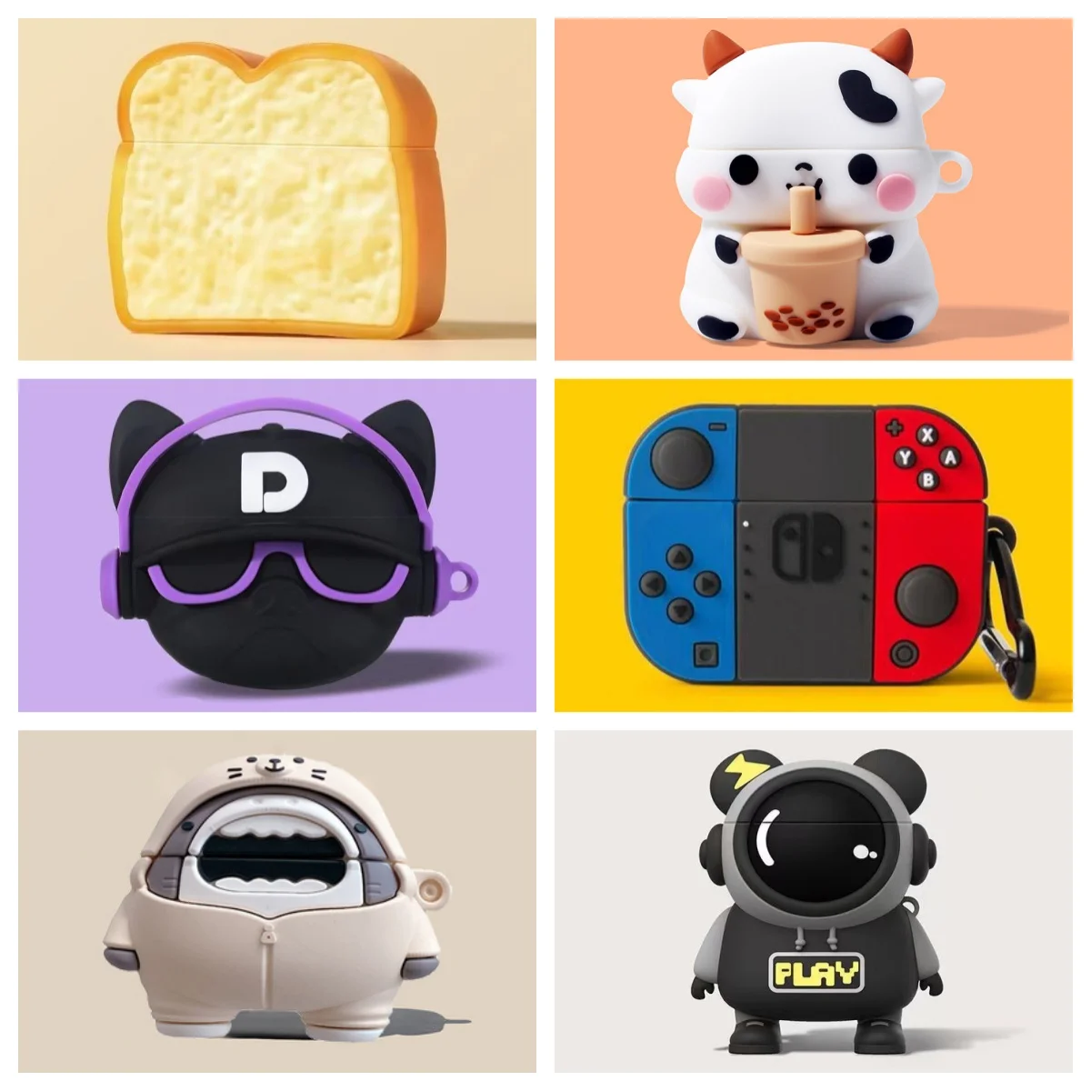 

3D Earphones Case For Airpods Pro 3 Silicone Cartoon Protective Cover With Hook For Airpods Pro3 Shockproof Sleeve Accessories