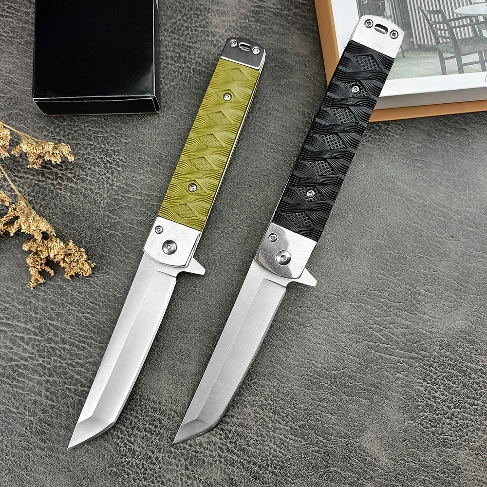 Z04 Outdoor Portable Utility Pocket Knife Nylon Fiber Handle Self Defense Hunting Survival Folding Blade Multi-purpose EDC Knife