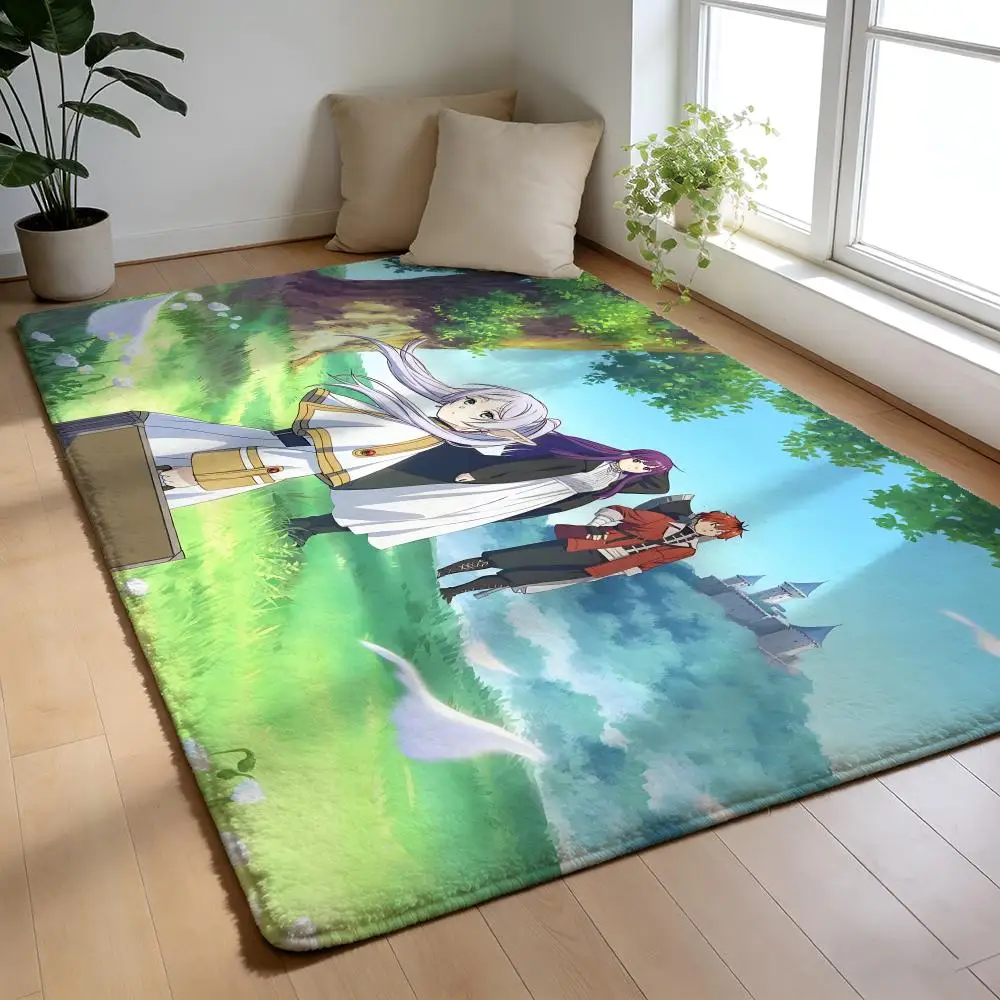 F-Frieren B-Beyond Journeyis End Floor Mat Soft Thick High Density Flannel Mat Non-Slip Absorbent Rug For Bathroom Bedroom Home