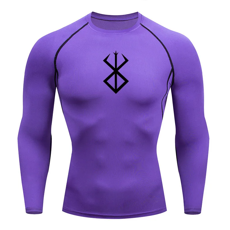 Men Compression Running T-shirt Fitness Tight Long Sleeve Sport Shirts Training Jogging Tops Gym Sportswear Dry Fit Rashgard