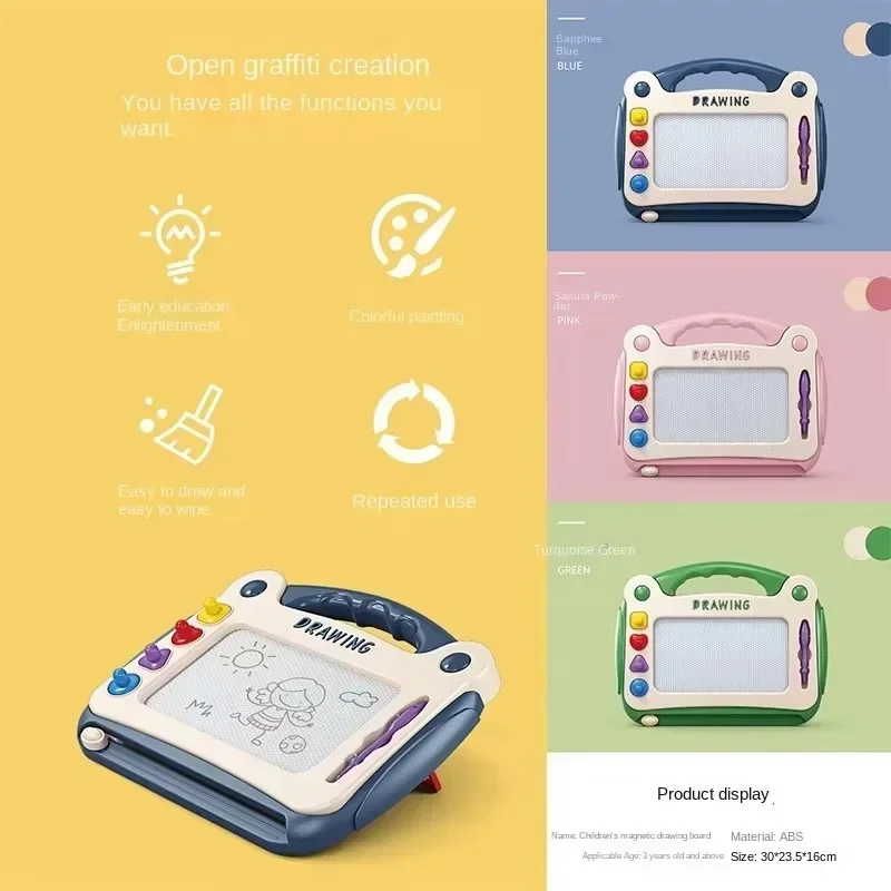 Four Color Zones Magnetic Drawing Board Colorful New Drawing Board Practical Learning Drawing Graffiti Detachable Color Magnetic
