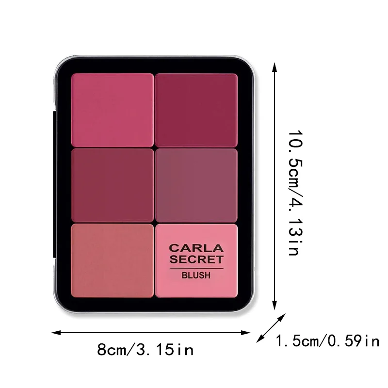 12-color blush palette Matte blush palette creamy