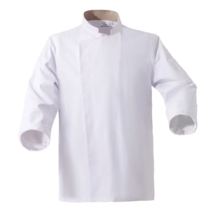 Salopette de chef super douce à manches longues, uniforme arrière de cuisine, cuisson, salle à manger, restaurant, hôtel, hot pot, caillot