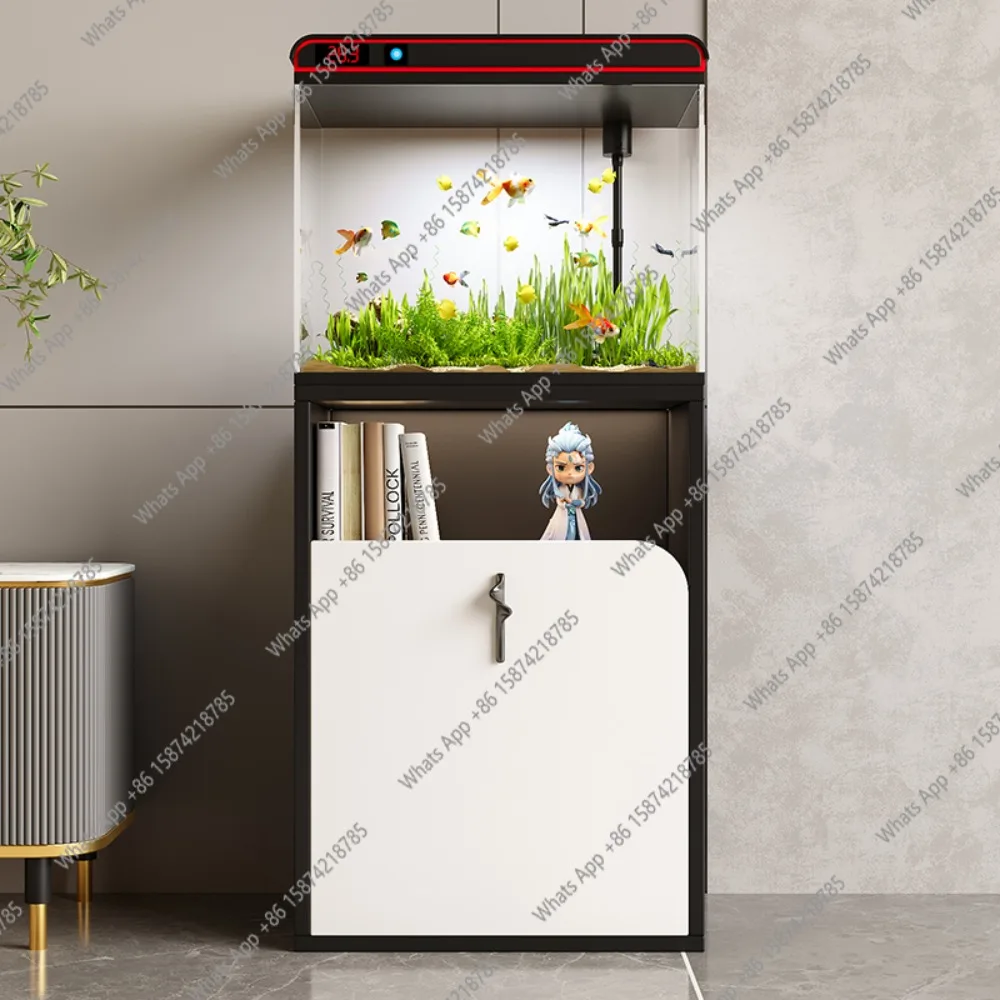 

Ultra-white glass ecological fish tank does not need to be changed in the water small aquarium household landing integration