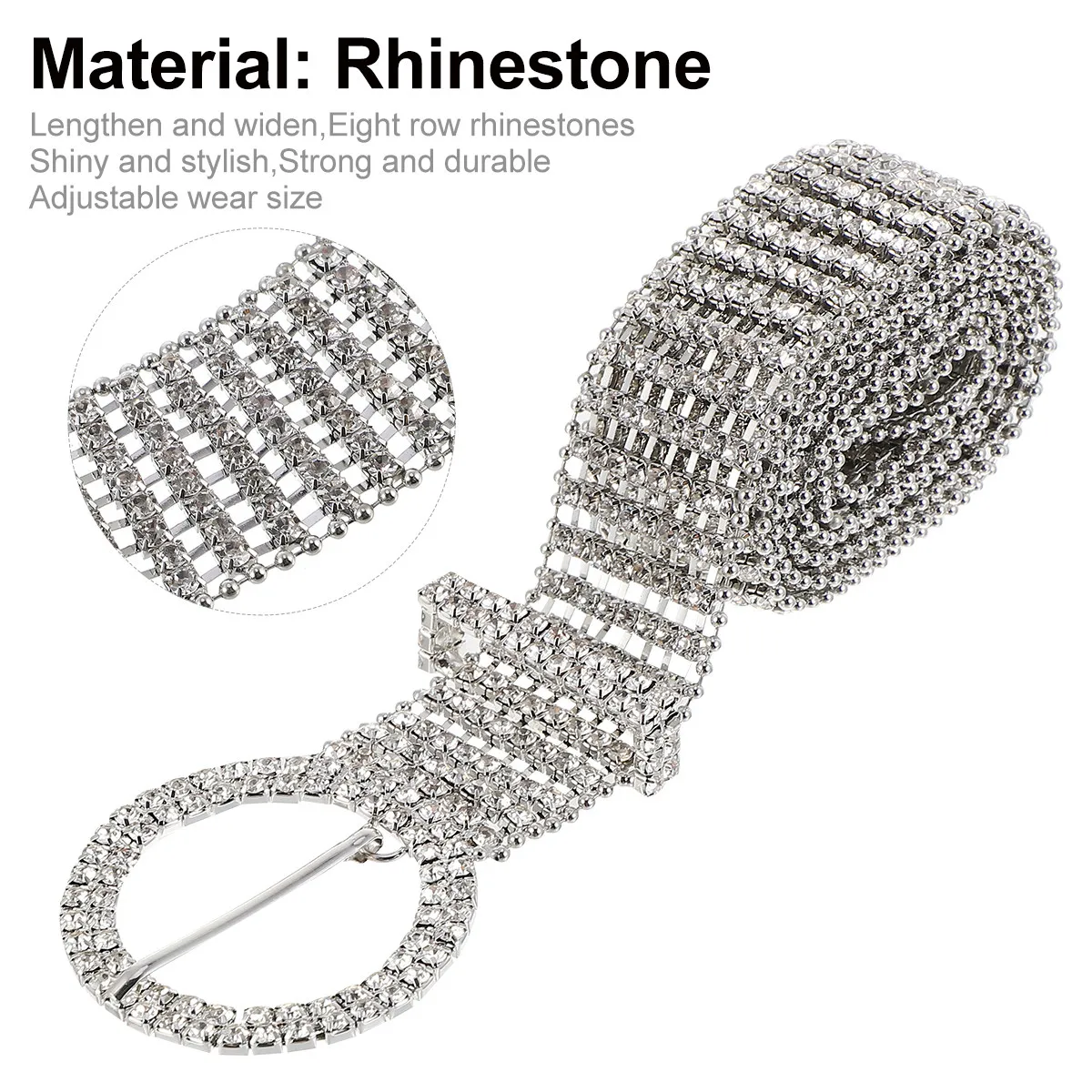 

1 шт. Модный пояс с стразами для женщин, блестящий, стильный, удлиненный, декоративный пояс для вечеринок