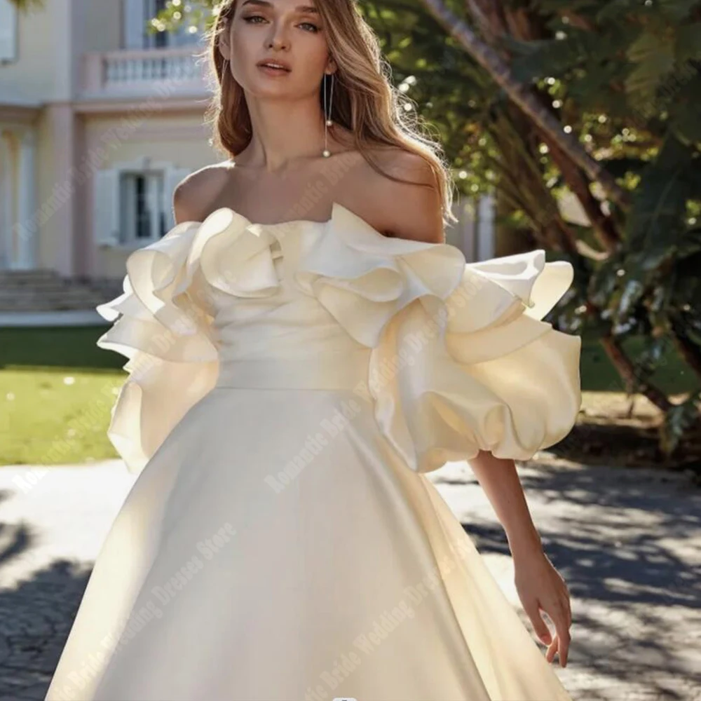 Robes de mariée dos nu Boho Off The Initiated pour femmes, patients de Rhde fiançailles, quelle que soit la longueur de vadrouille, robes de princesse éducatives, 2024