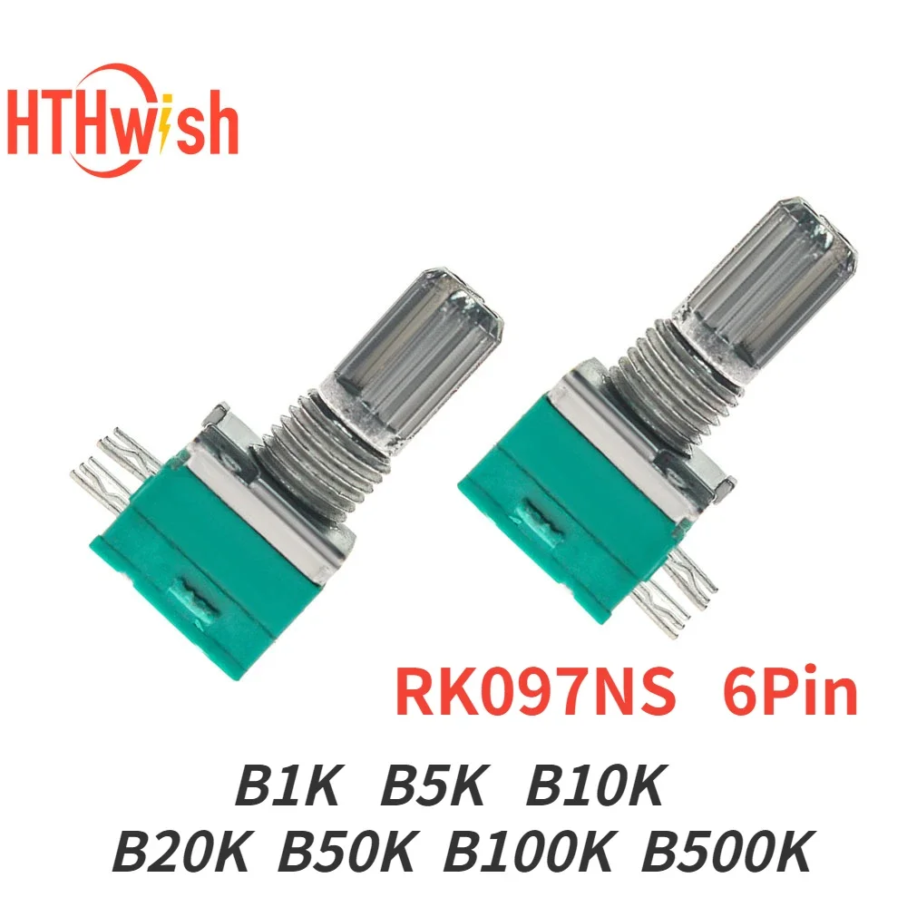 

Потенциометр RK097NS 6-контактный, 15 мм, 5K, 10K, 20K, 50K, 100K, 500K, 5 шт.