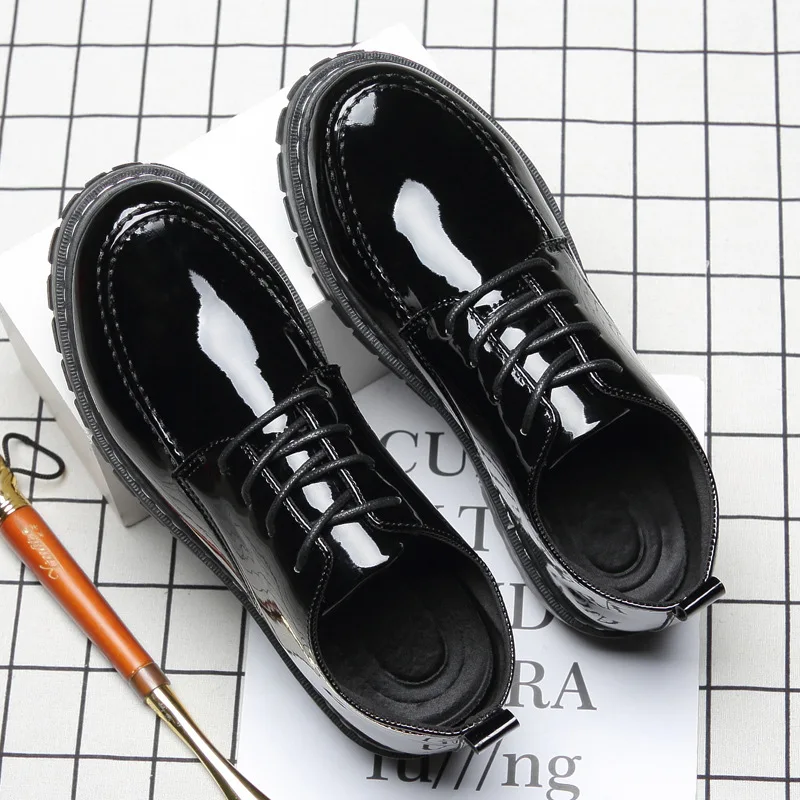 Men Genuine Leather Shoes Luxury Wedding Dress Party Slip on Flats Stylish Fashion Loafers Casual Waterproof Boat Shoes Oxfords