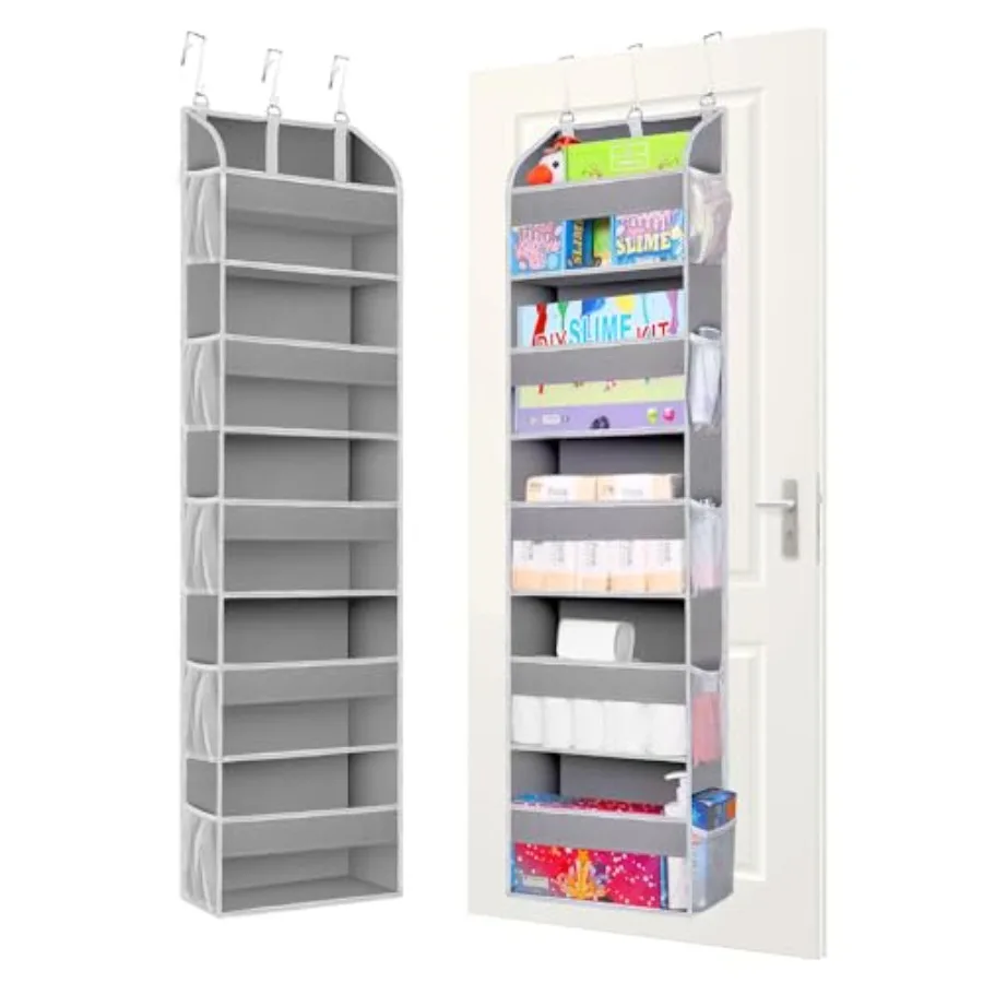 

Over The Door Storage Organizer with 5 Pockets 0 Mesh Side Pockets, 44 lbs Weight Capacity Door Hanging Organizers and Storage