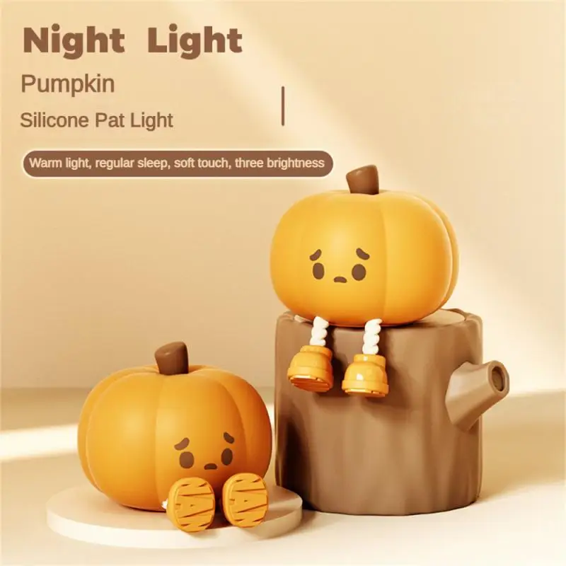 

3/2/1pcs Halloween pumpkin Night light Cute soft silicone lamp Room decoration Timed dimmable bed decoration Children baby Hallo