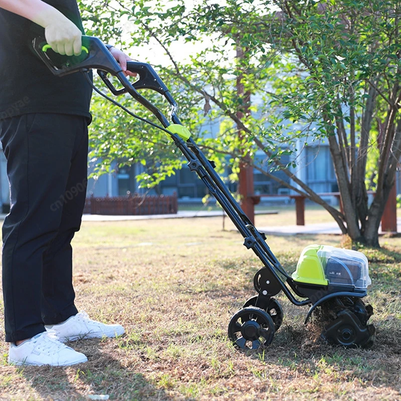 Brushless Micro Cultivator Electric Tiller With Rechargeable Lithium Battery For Garden Soil Cultivation And Furrowing Work