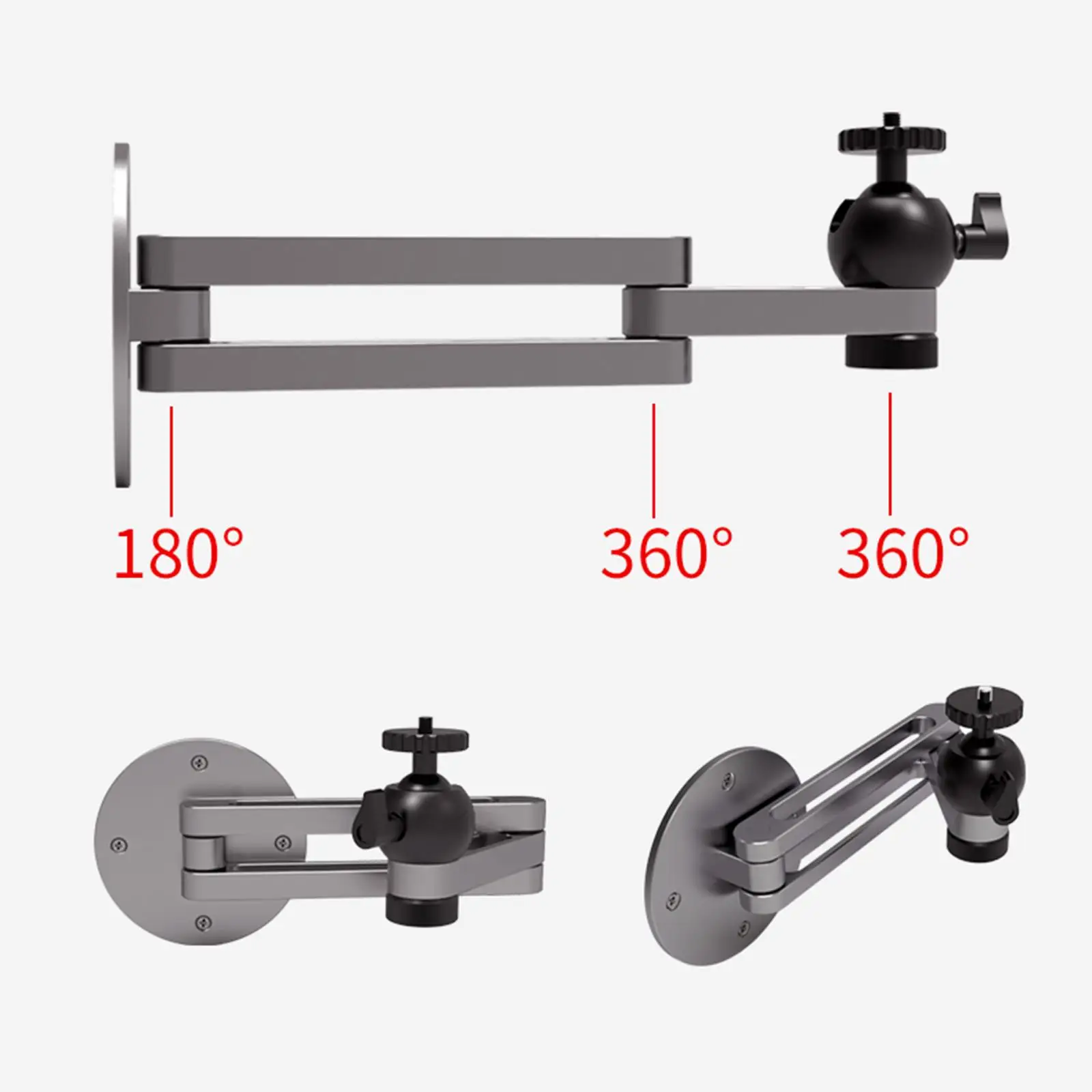 Universal Projector Bracket 360°Swivel Adjustable Rack Aluminum Alloy Projector Stand Wall Mount Shelf Wall Support for Home