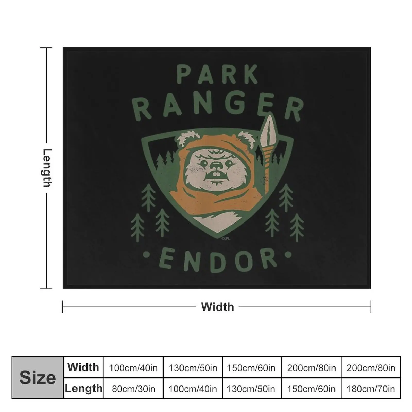 Ewok Park Ranger Endor Throw Blanket wednesday Thins Blankets