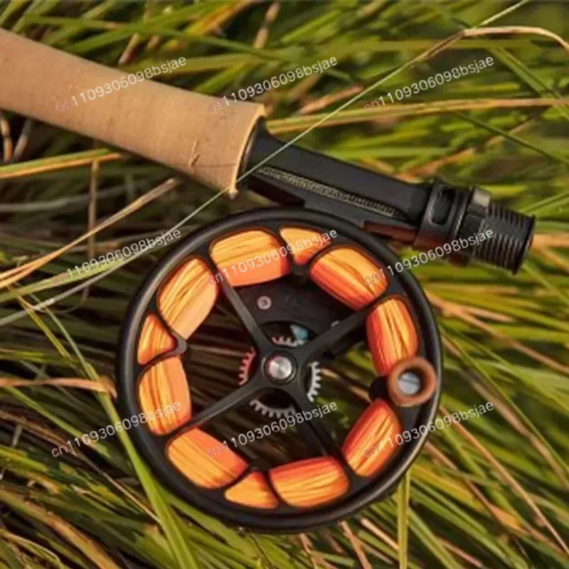 Freshwater Stream Fly Fishing Wheel Fly Wheel Fly Burnt Full Metal Fishing Gear Fishing Wheel