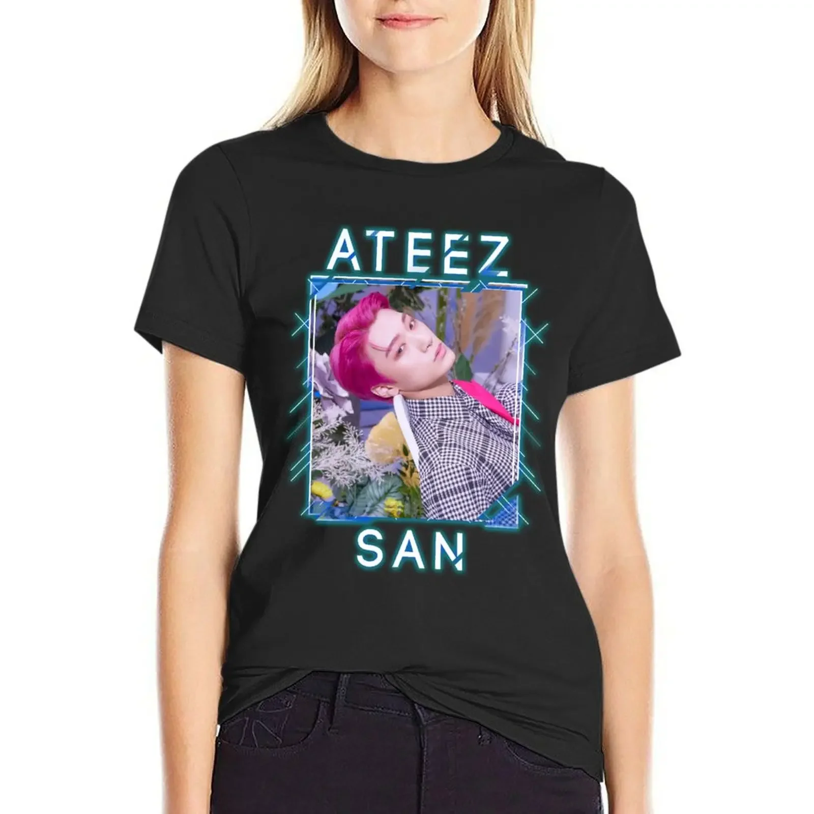 

ATEEZ - San T-Shirt plus sizes animal prinfor blanks summer clothes Women's clothing