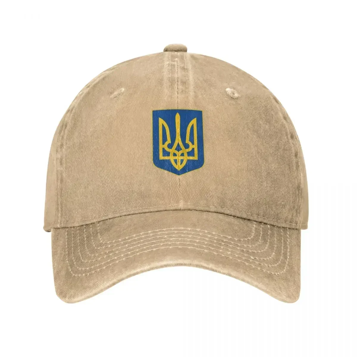 

2023 Idi Nahui, A Stylised Trident Symbol In Gold On A Background Shield. Cap Cowboy Hat Baseball In The Hat Male Cap Women's