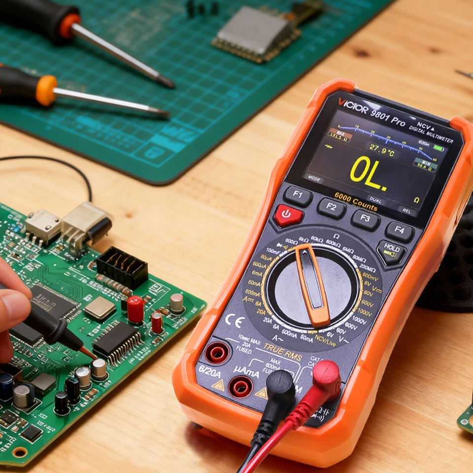 Victor 9801 Pro 20A Multimeter 1000V Digital Display