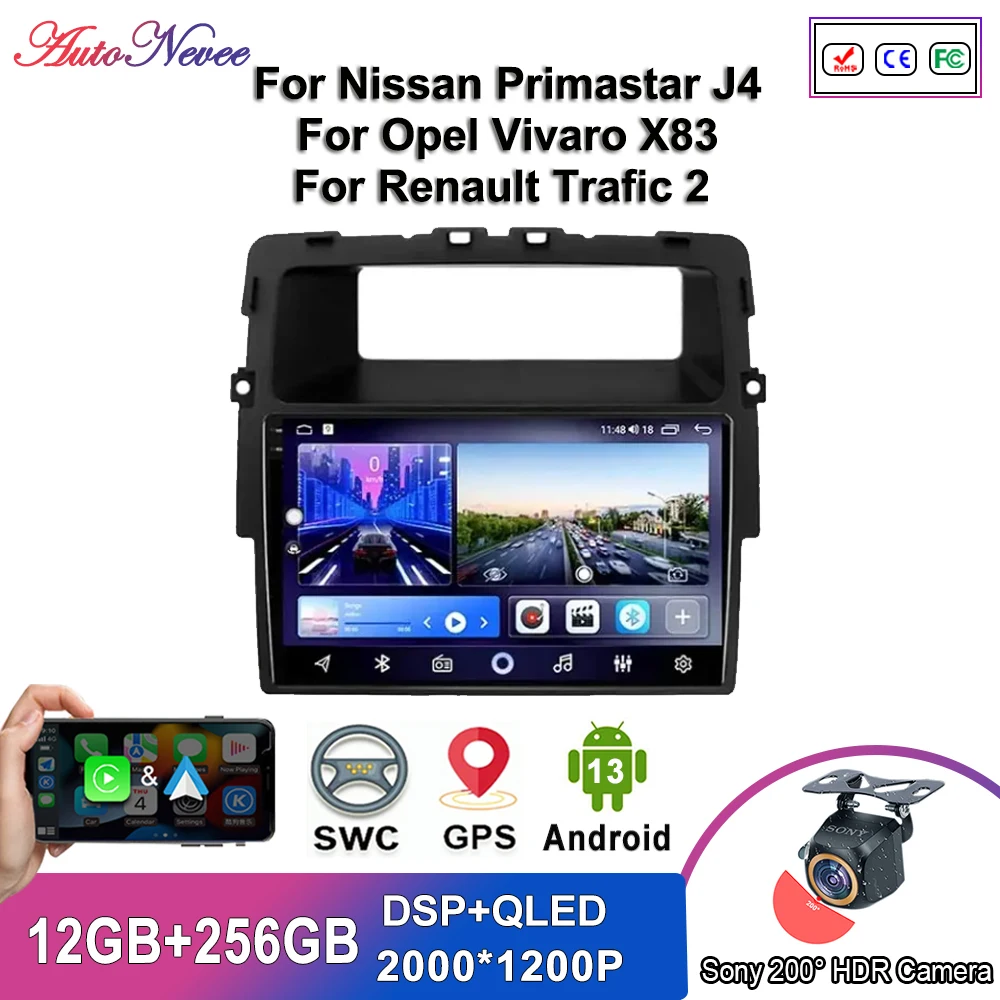 

7'' Android Car Radio Player For Nissan Primastar J4 For Opel Vivaro X83 For Renault Trafic 2 GPS Navigation Carplay No 2Din DVD