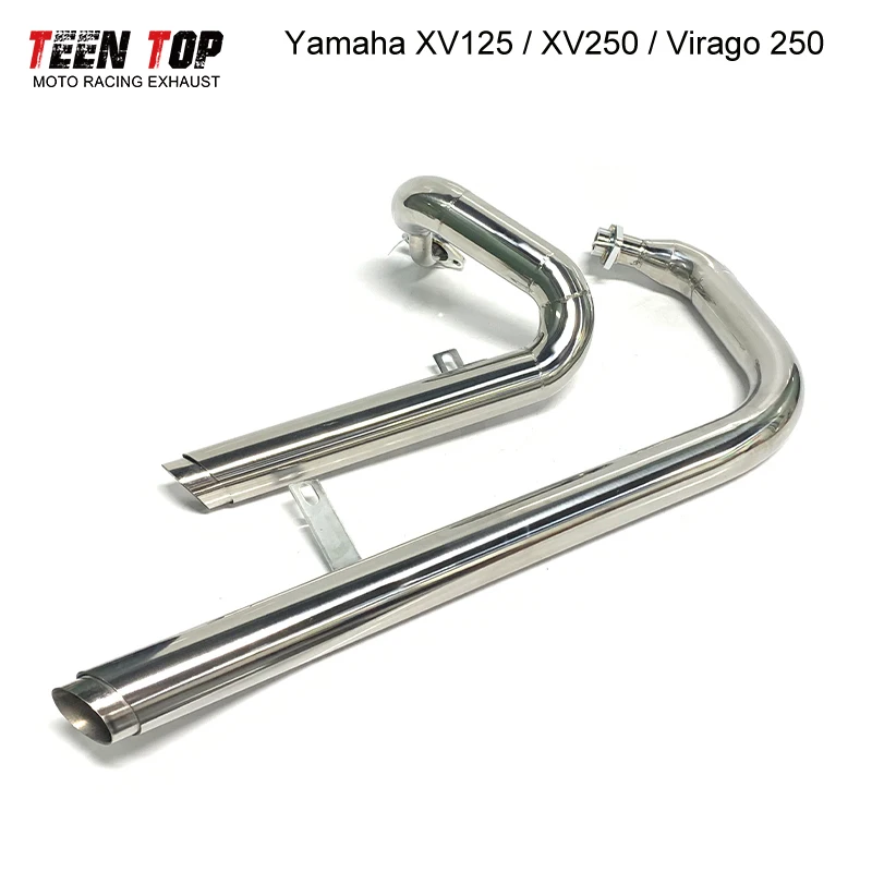 XV125 Motorcycle Full Exhaust System Pipe For Yamaha Virago 250 XV250 XV 125 XV 250 Exhaust Front Pipe