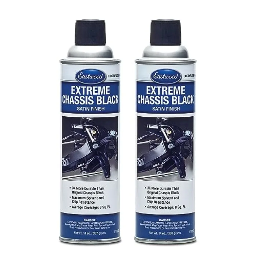 

Extreme Chassis Black Satin Aerosol Spray Paint for Automotive and Heavy Equipment Protection Durable Black Finish on Car and T