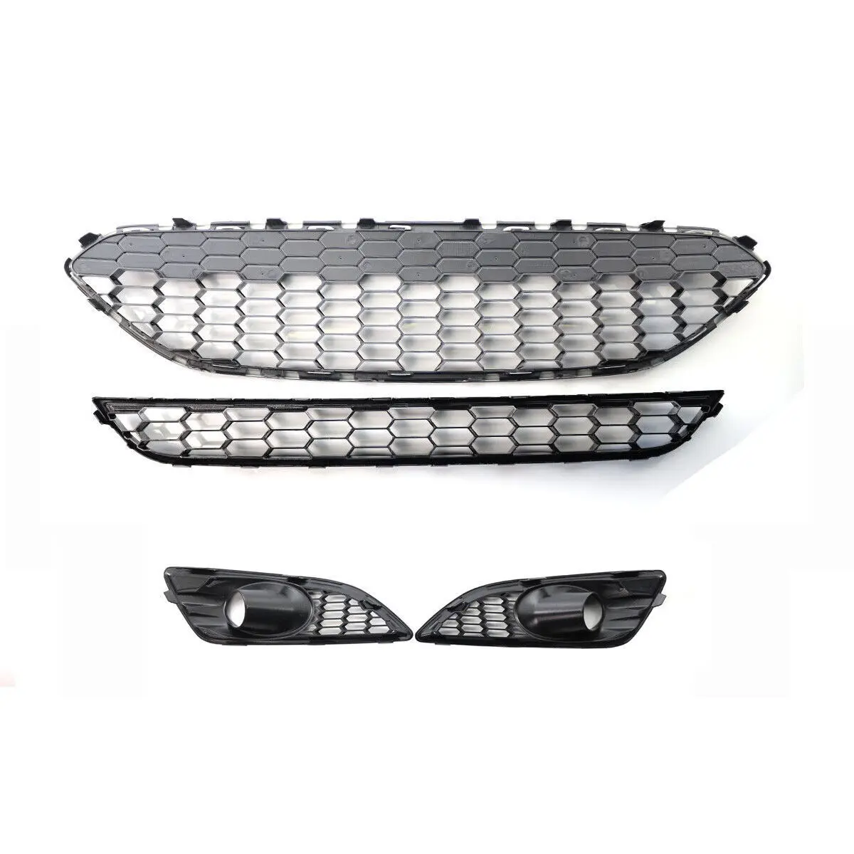 

For 13-16 Ford Fiesta ST Mid Grille, Under Grille, Front Bar, Honeycomb Perforated Mesh Car Modification