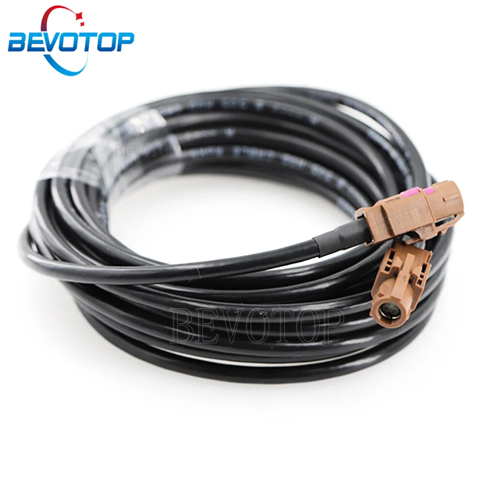 BEVOTOP Car HSD LVDS Electric Brown Code F 4Pin Female to Female Jack Connectors 535 4-Cores Cable，Connector Can be Customized